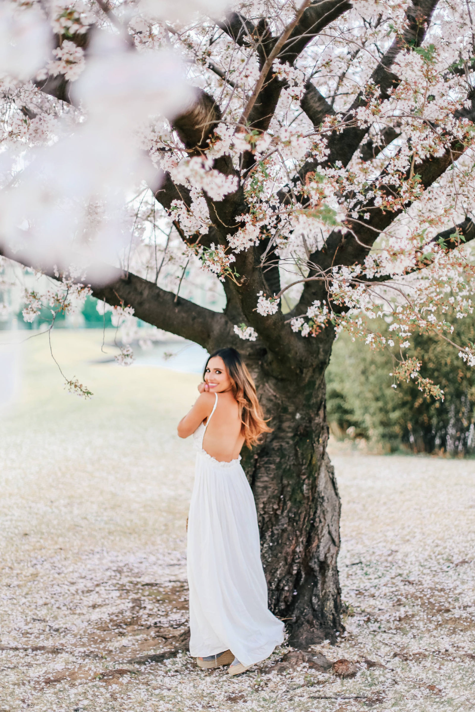 white spring dress