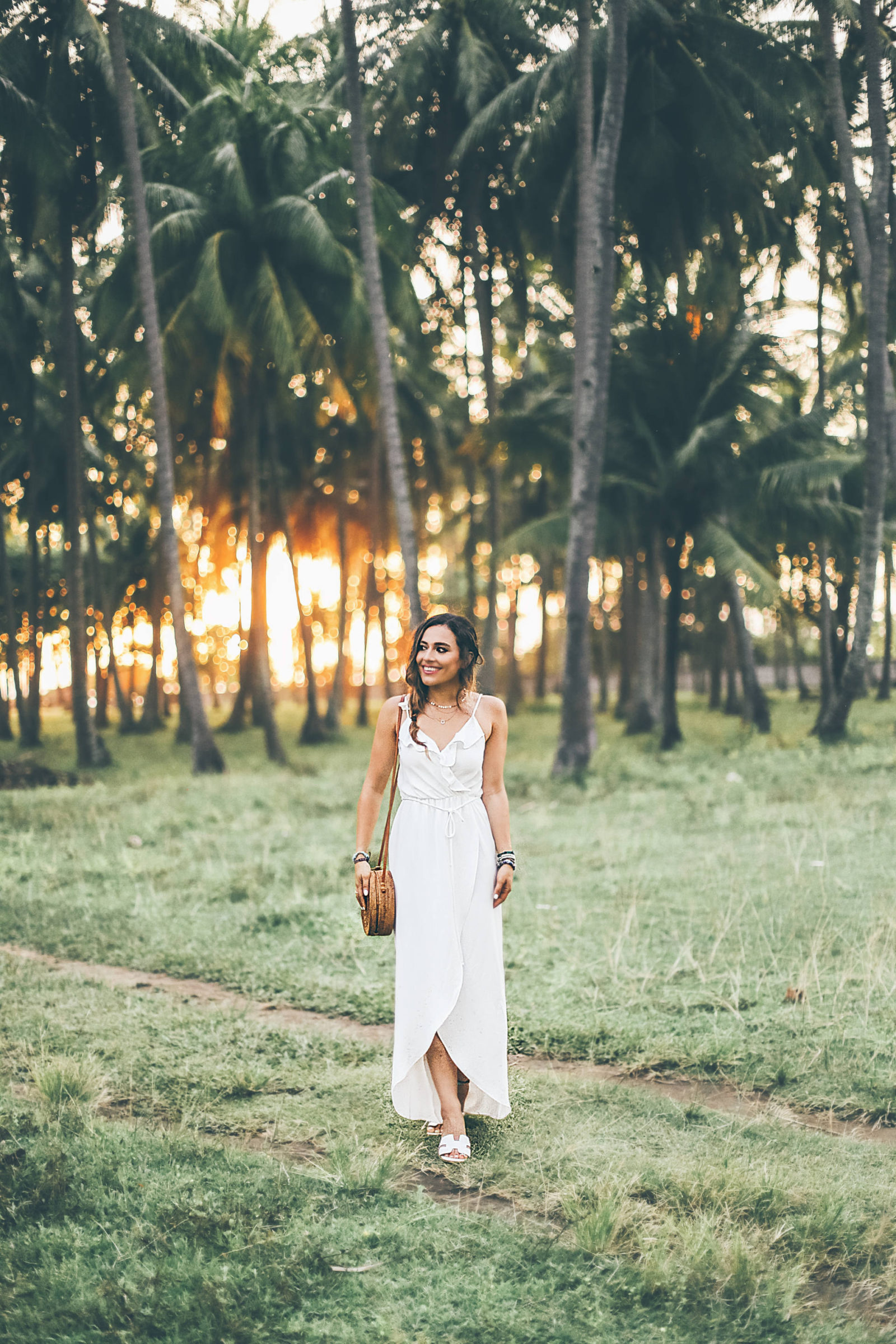 white ruffle dress, bali indonesia, jasmine elias