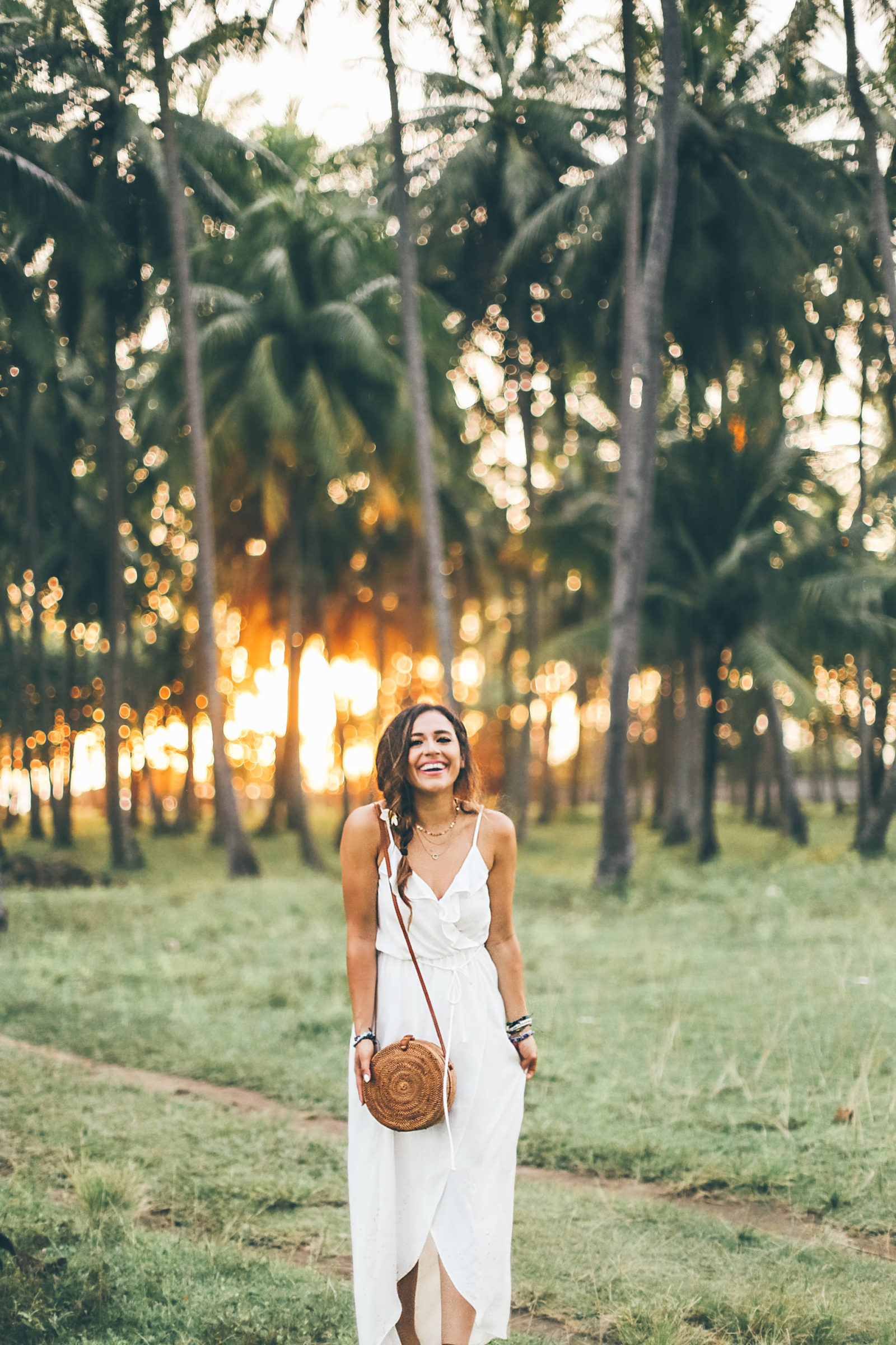 white ruffle dress, bali indonesia, jasmine elias