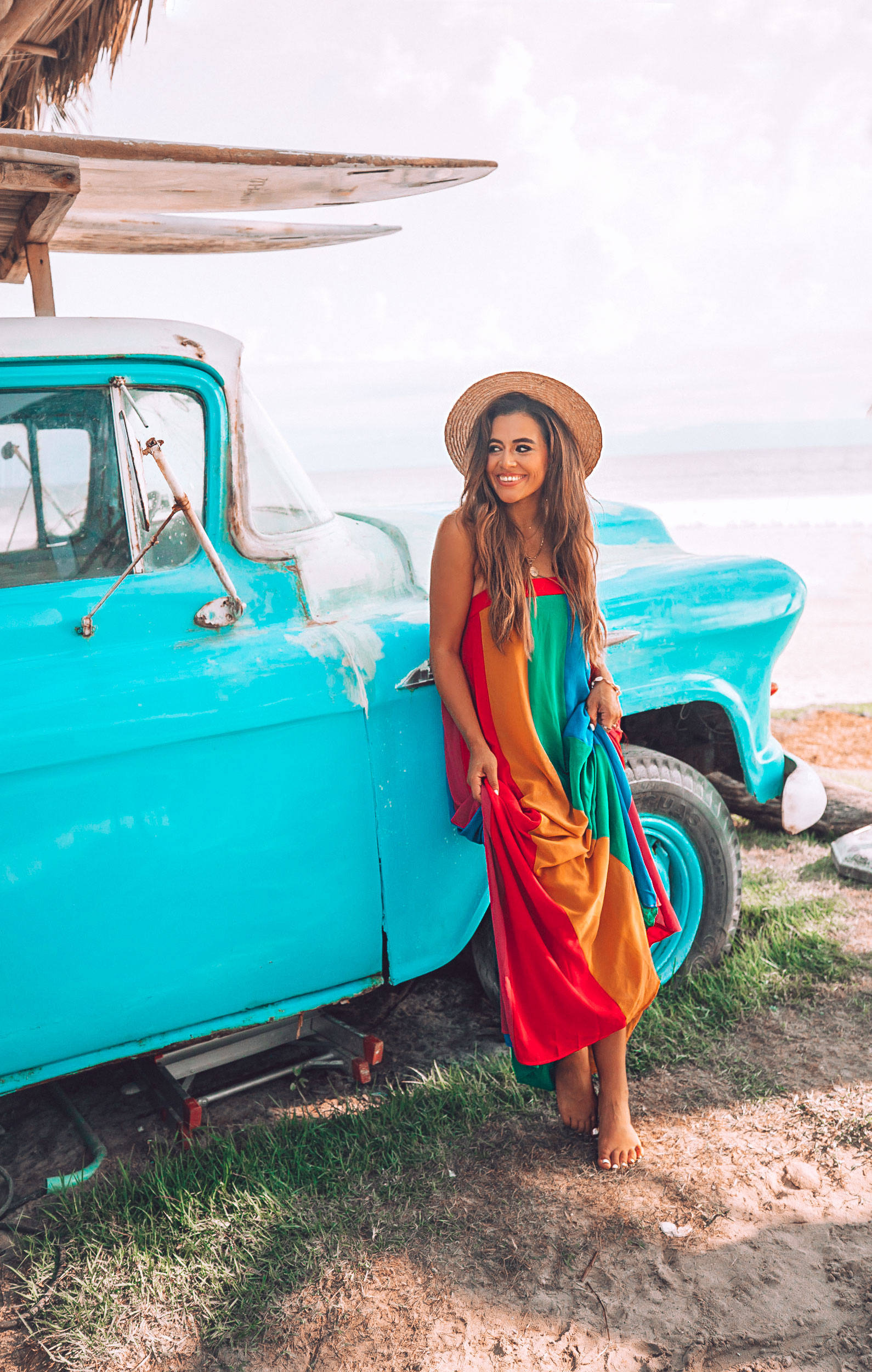  Jasmine Elias Boswell, Punta De Mita Mexico, show me your mumu rainbow dress