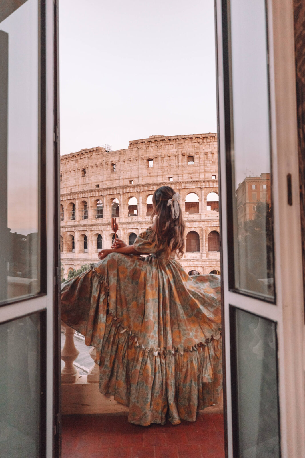 the most gorgeous view of the colosseum from your airbnb balcony. a must stay while in italy! unique airbnb, europe, travel